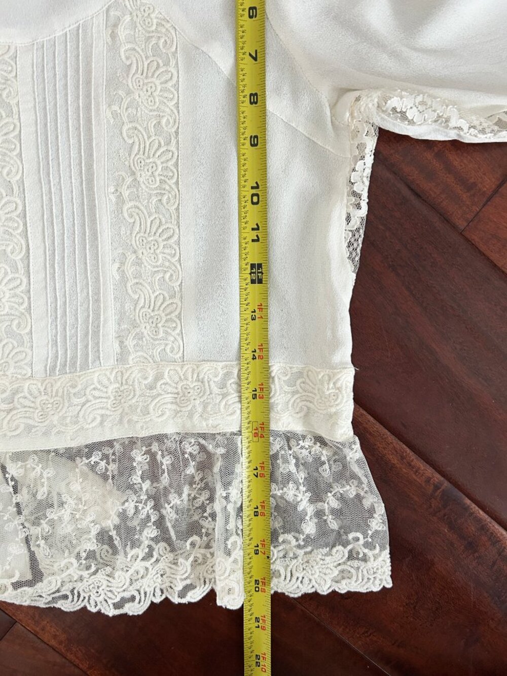 April Cornell Vintage Ivory Lace Blouse Fairycore Festival Cottagecore Size S - Picture 7 of 8